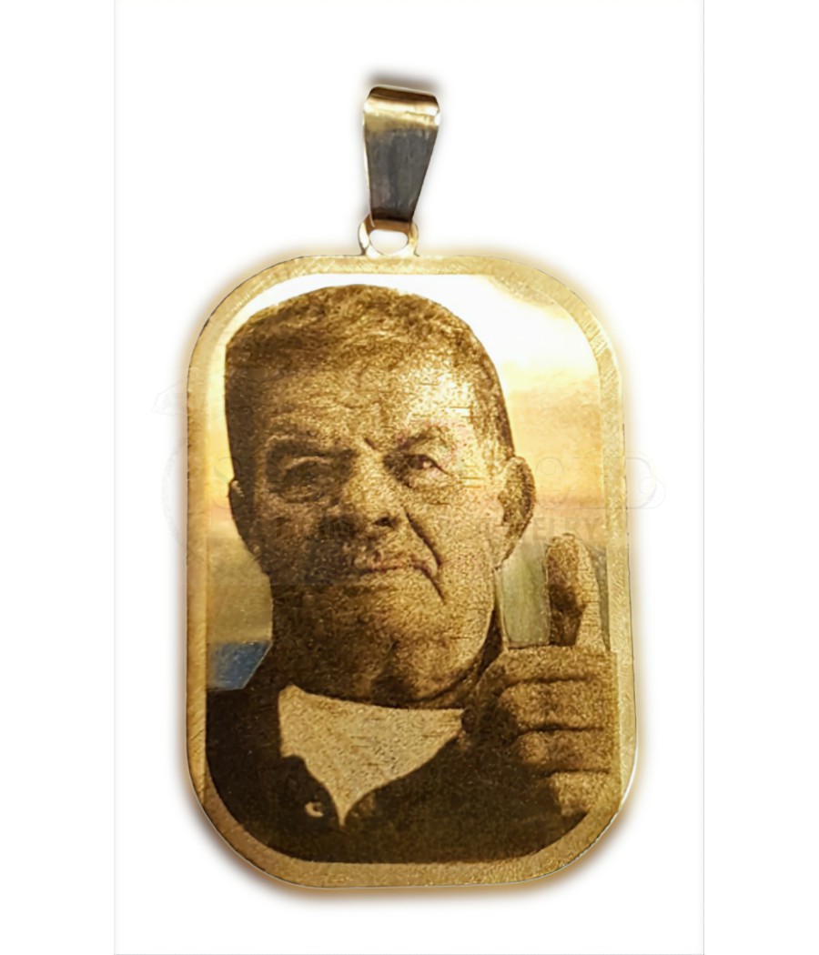 Rectangular photo engraving pendant