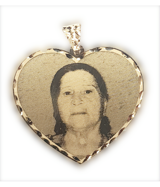 Rectangular photo engraving pendant