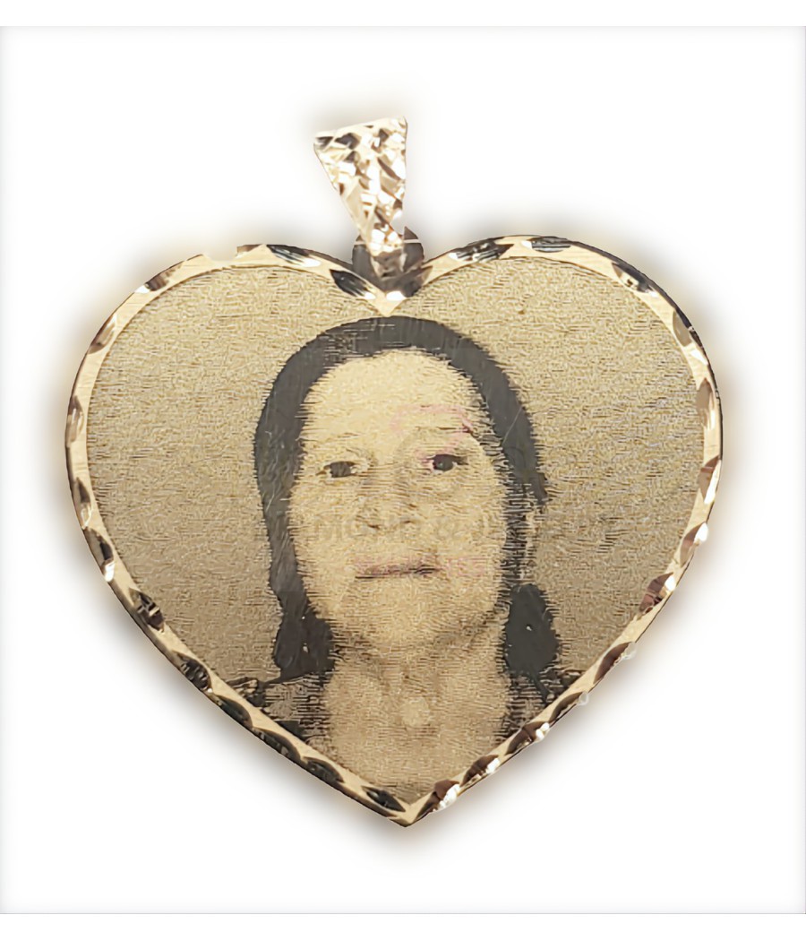 Rectangular photo engraving pendant