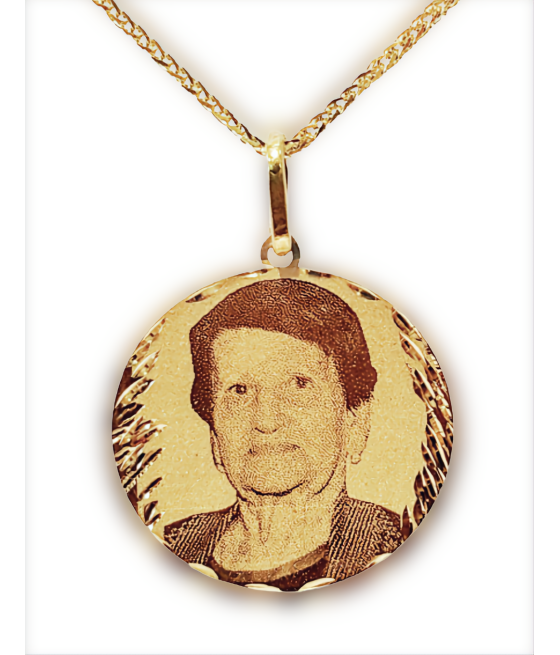 Rectangular photo engraving pendant