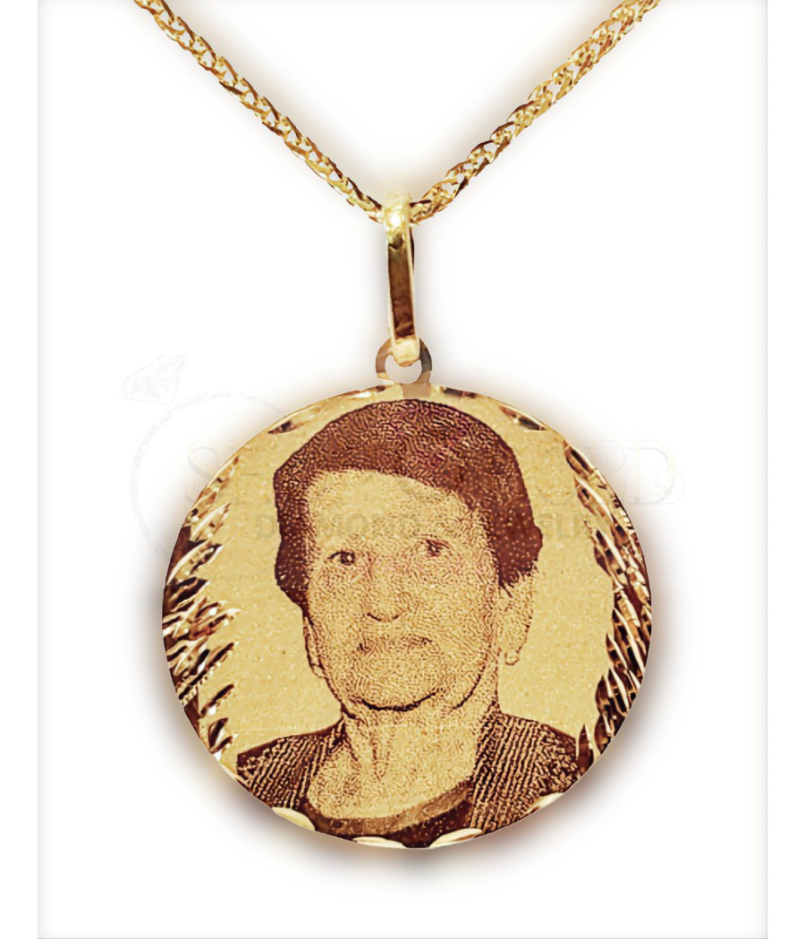 Rectangular photo engraving pendant