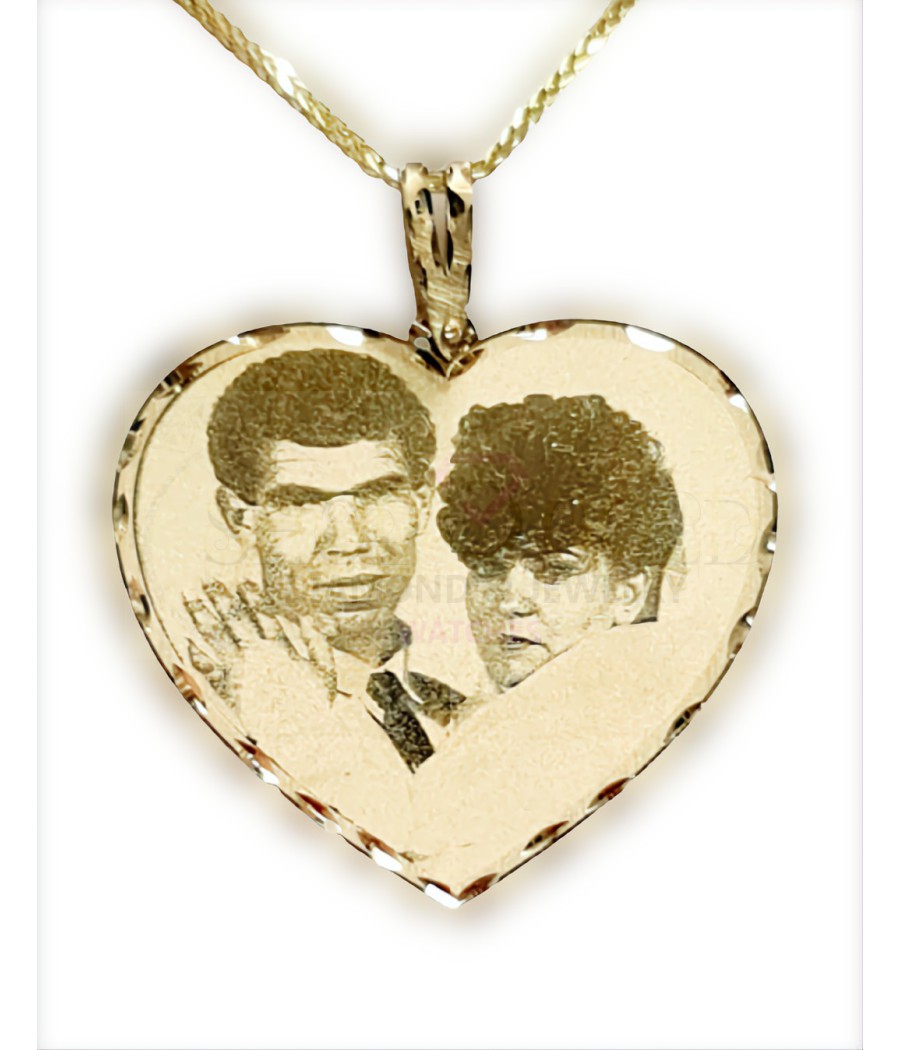 Rectangular photo engraving pendant