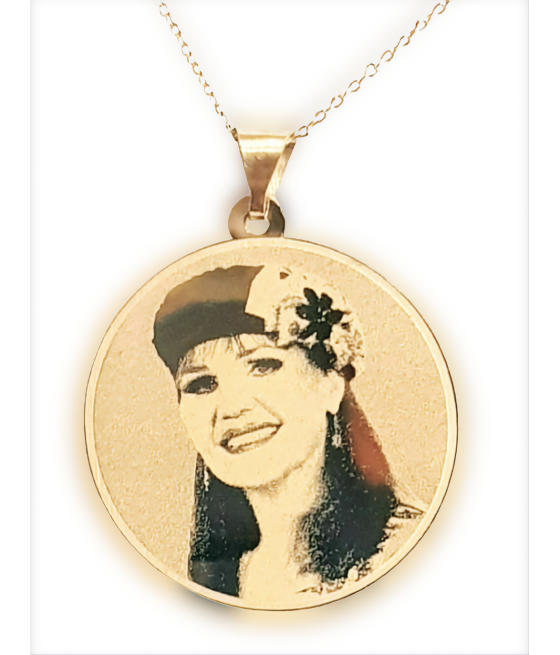 Rectangular photo engraving pendant