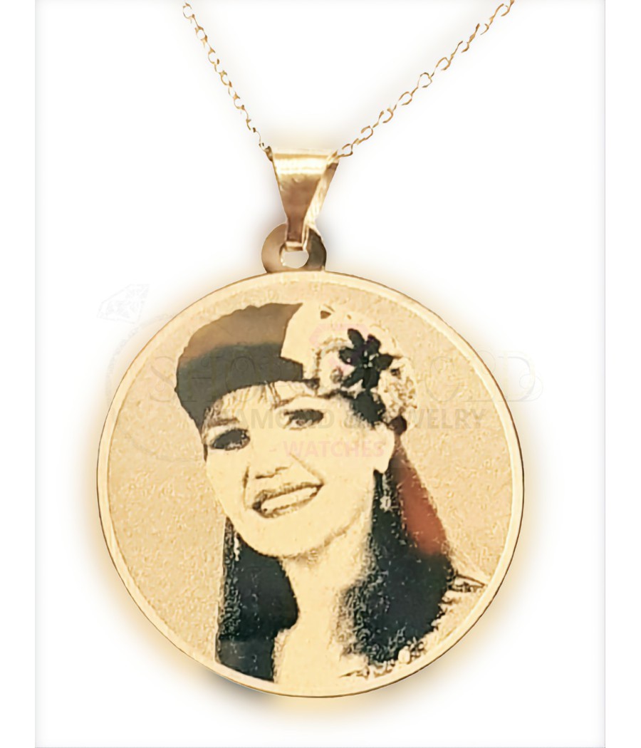 Rectangular photo engraving pendant