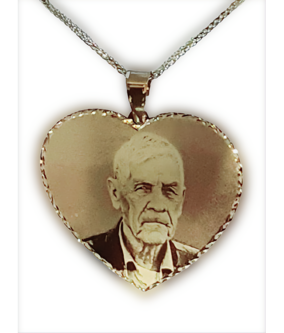 Rectangular photo engraving pendant